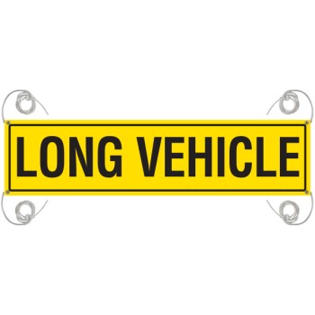 LONG VEHICLE 1225 x 315mm Reflective Banner - Vinyl Canvas